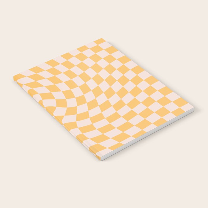 Check I - Yellow Twist â Checkerboard Print Notebook Gallery Image 2