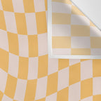 Check I - Yellow Twist â Checkerboard Print Wall Tapestry Gallery Image 3