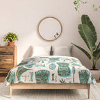 Tropical Tiki - Cream & Aqua Comforter Gallery Image 3