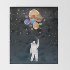 balloon universe Throw Blanket Gallery Image 2
