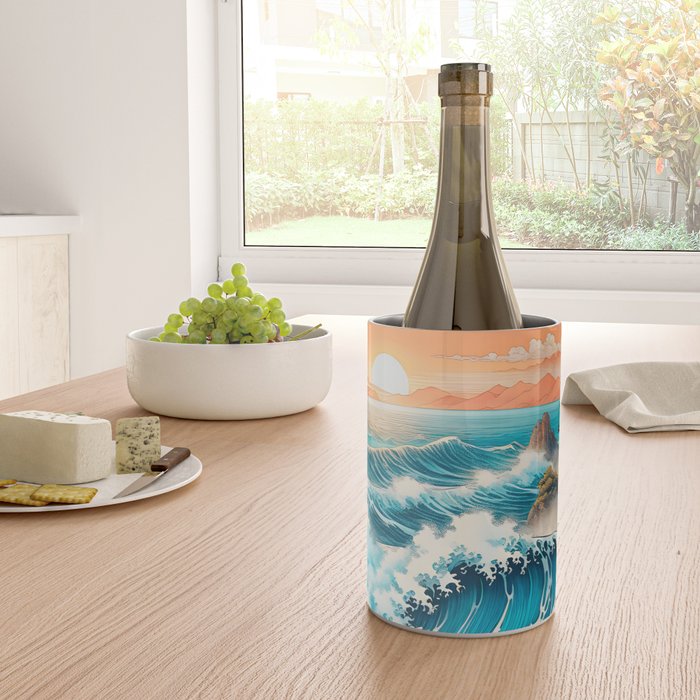 The Urge - A Contemporary Ukiyo-e Nature Landscape Wine Chiller Gallery Image 4