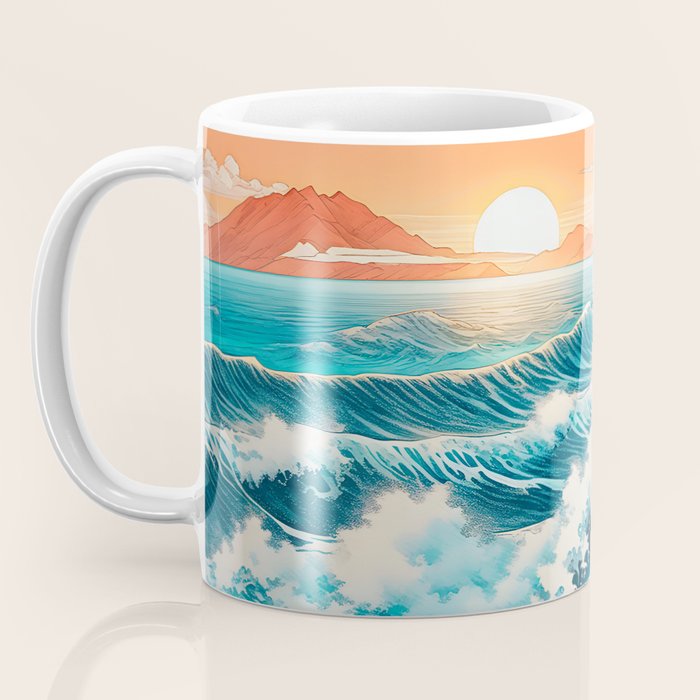 The Urge - A Contemporary Ukiyo-e Nature Landscape Coffee Mug Gallery Image 3