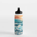 The Urge - A Contemporary Ukiyo-e Nature Landscape Water Bottle Gallery Image 3