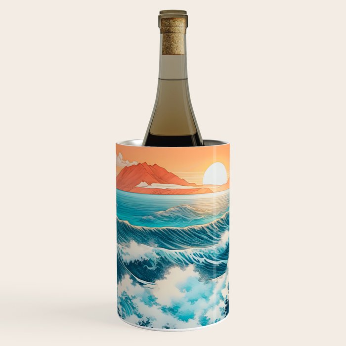 The Urge - A Contemporary Ukiyo-e Nature Landscape Wine Chiller Gallery Image 2