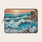 The Urge - A Contemporary Ukiyo-e Nature Landscape Laptop Sleeve Gallery Image 1