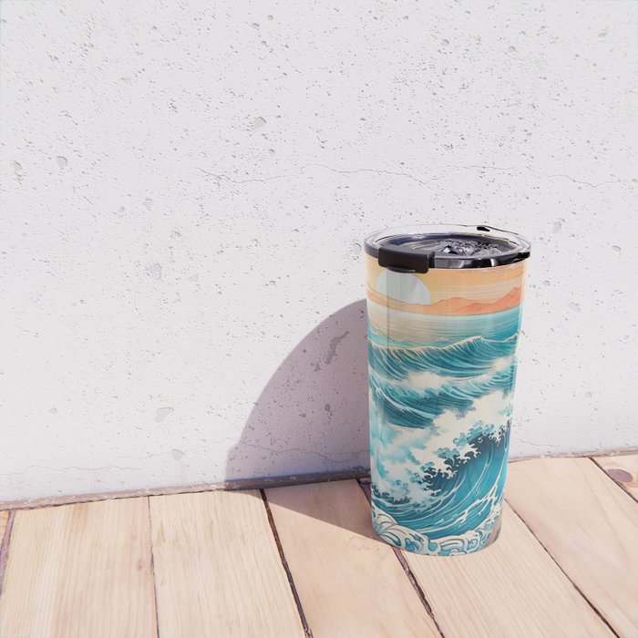The Urge - A Contemporary Ukiyo-e Nature Landscape Travel Mug Gallery Image 4