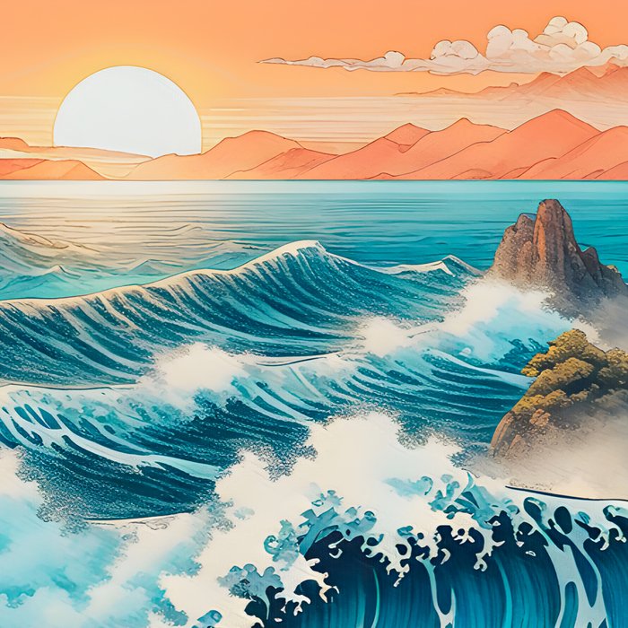 The Urge - A Contemporary Ukiyo-e Nature Landscape Coffee Mug Gallery Image 2