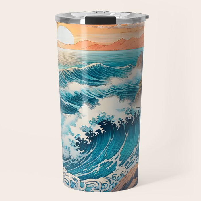 The Urge - A Contemporary Ukiyo-e Nature Landscape Travel Mug Gallery Image 1