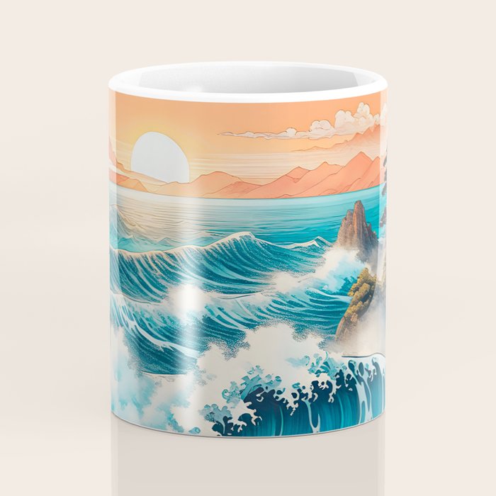 The Urge - A Contemporary Ukiyo-e Nature Landscape Coffee Mug Gallery Image 4