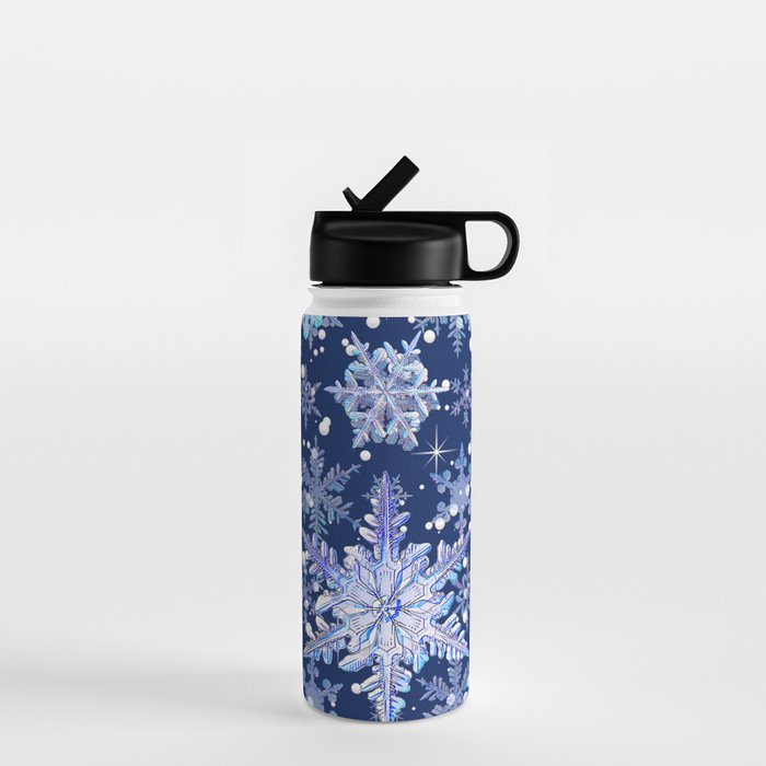 Snowflakes #3 Water Bottle Gallery Image 1