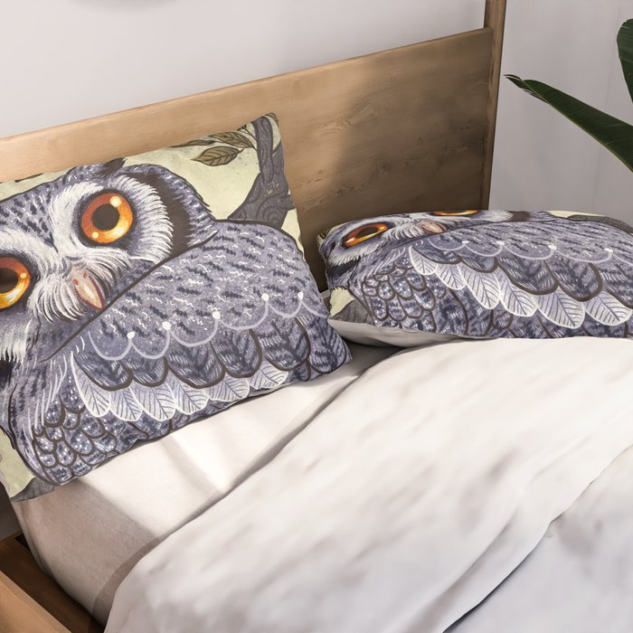White Faced Owl Pillow Sham Gallery Image 2