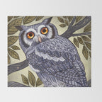 White Faced Owl Throw Blanket Gallery Image 2