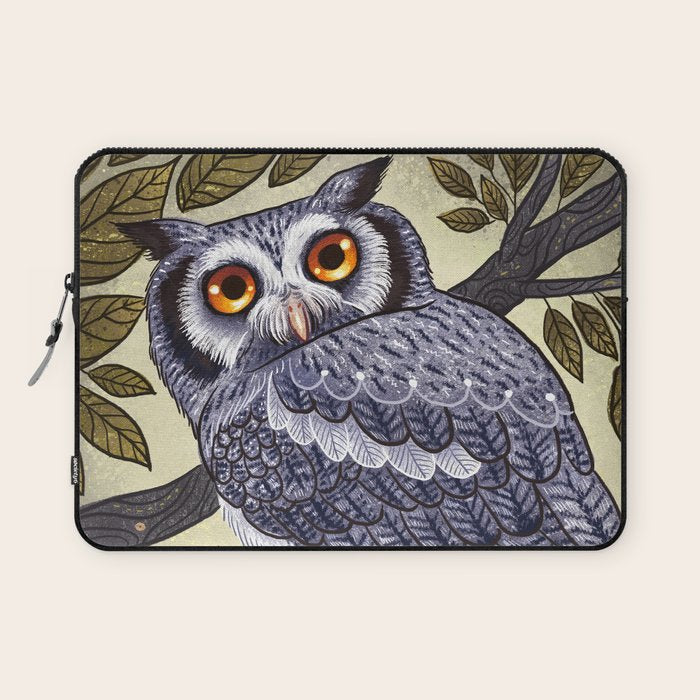 White Faced Owl Laptop Sleeve Gallery Image 1