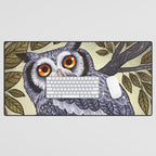 White Faced Owl Desk Mat Gallery Image 1