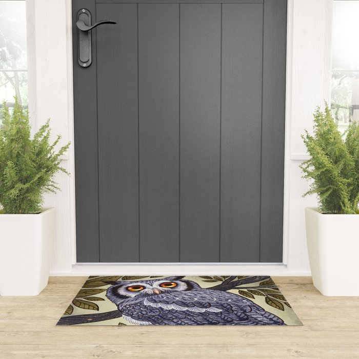 White Faced Owl Welcome Mat Gallery Image 3