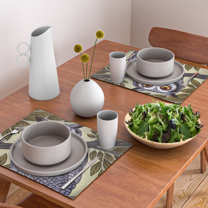 White Faced Owl Placemat Gallery Image 2