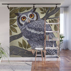 White Faced Owl Wall Mural Gallery Image 1