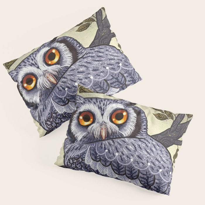 White Faced Owl Pillow Sham Gallery Image 1