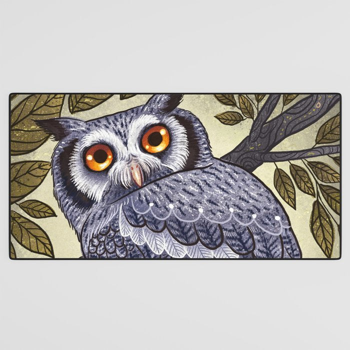 White Faced Owl Desk Mat Gallery Image 3