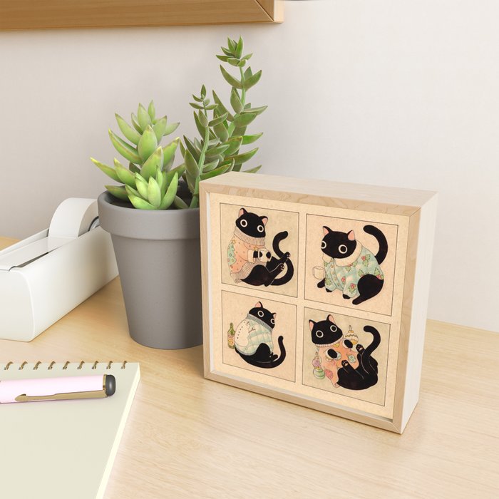 Christmas Sweater Cats Mini Art Print Gallery Image 2