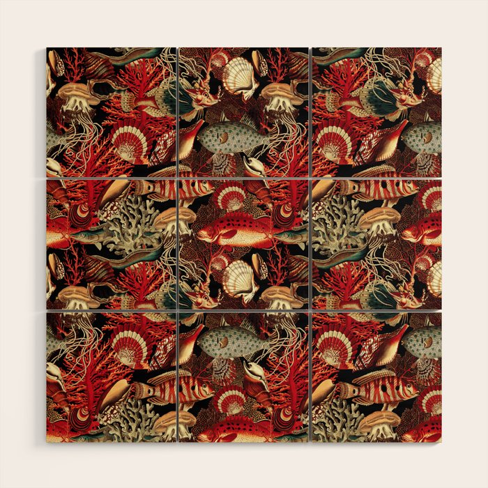 Fish and Corals Wood Wall Art Gallery Image 1