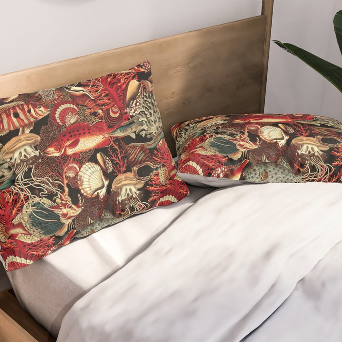 Fish and Corals Pillow Sham Gallery Image 2