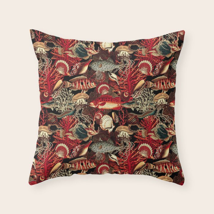Fish and Corals Throw Pillow Gallery Image 6