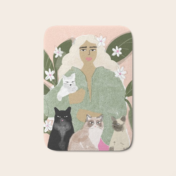 Cat Mom Bath Mat Gallery Image 1