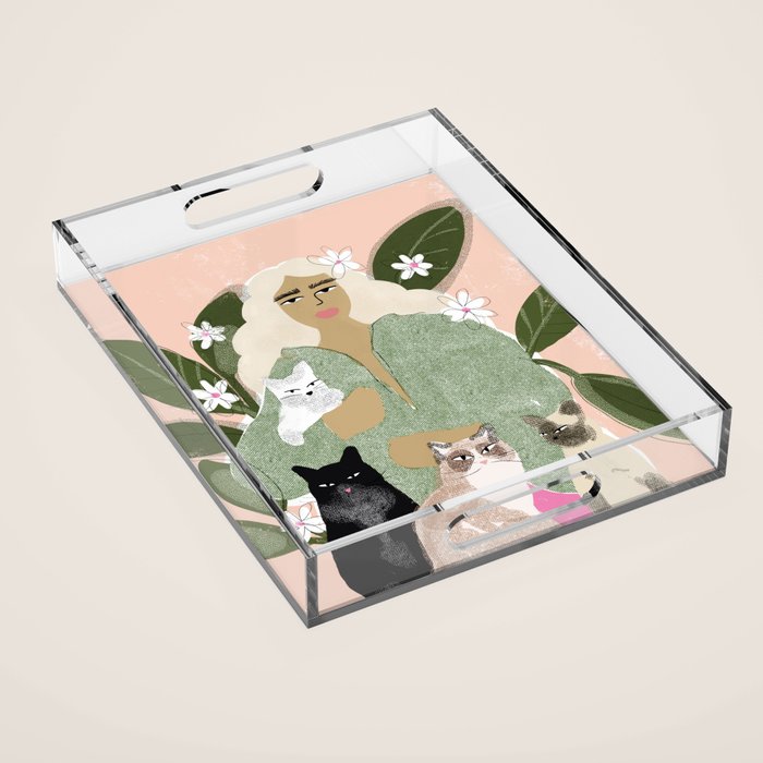 Cat Mom Acrylic Tray Gallery Image 1