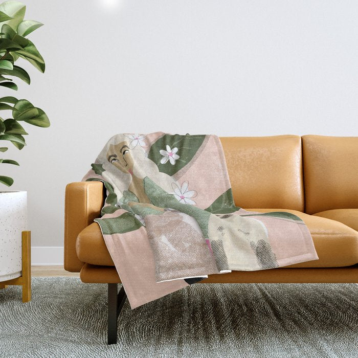 Cat Mom Throw Blanket Gallery Image 1