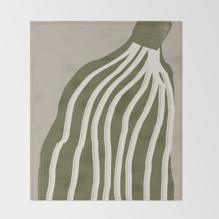 Modern Flower Throw Blanket Gallery Image 2