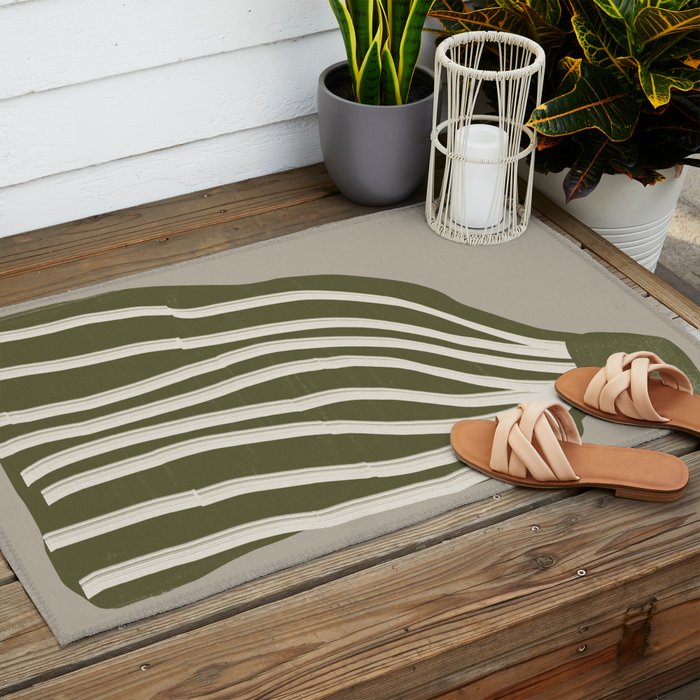 Modern Flower Outdoor Rug Gallery Image 2