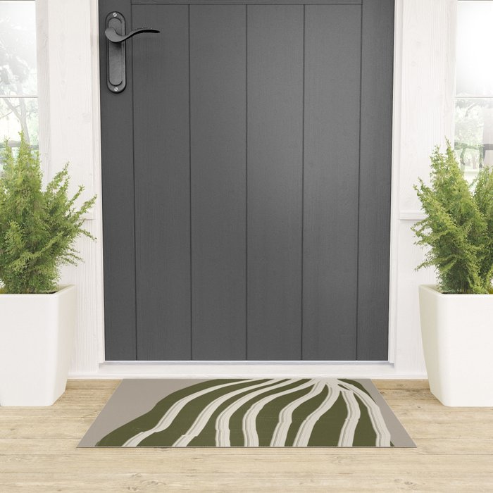 Modern Flower Welcome Mat Gallery Image 3