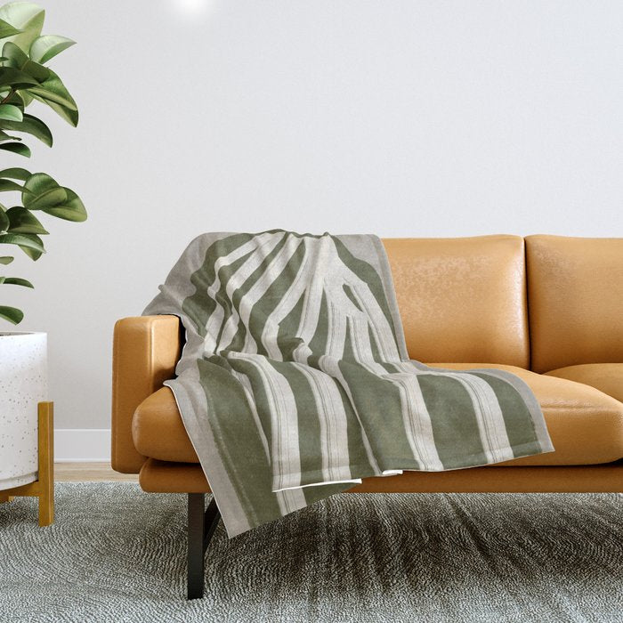 Modern Flower Throw Blanket Gallery Image 1