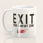 Exit Your Comfort Zone - Retro Inspirational  Coffee Mug Gallery Image 3