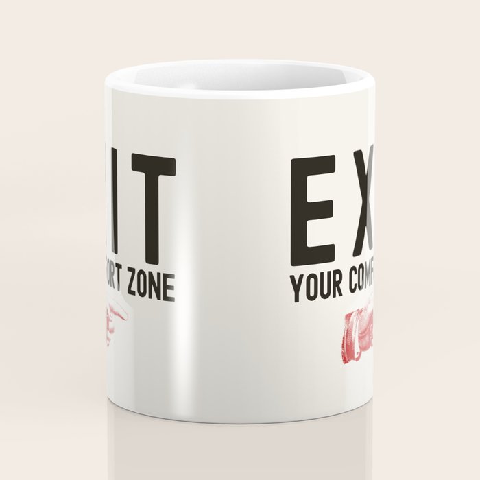 Exit Your Comfort Zone - Retro Inspirational  Coffee Mug Gallery Image 4
