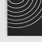 Minimal Line Curvature II Black and White Mid Century Modern Arch Abstract Poster Gallery Image 3