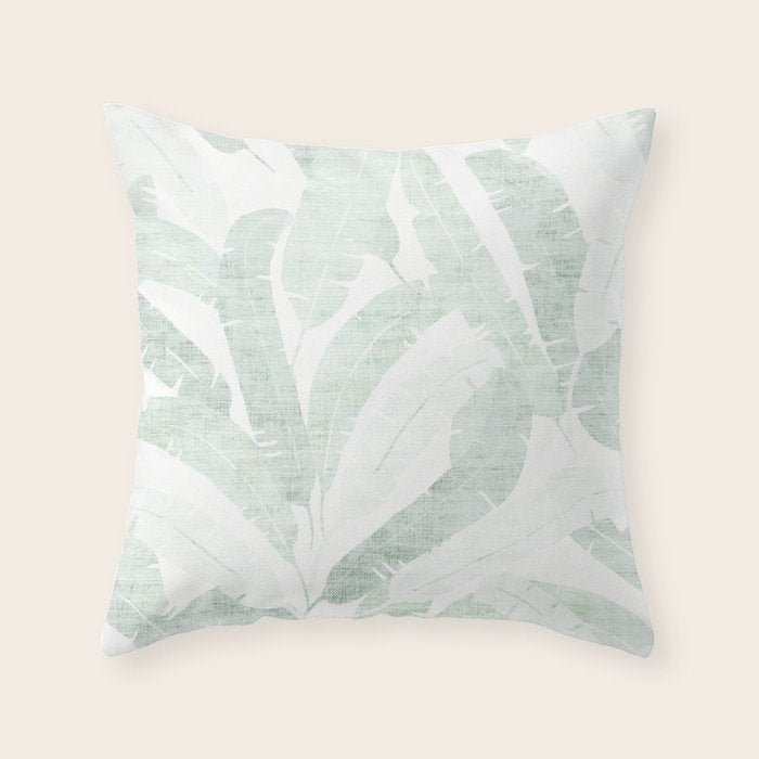 BANANA LEAF LIGHT Throw Pillow Gallery Image 1