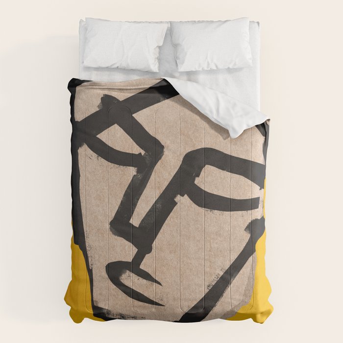 Modern Abstract Art Face 20 Comforter Gallery Image 6