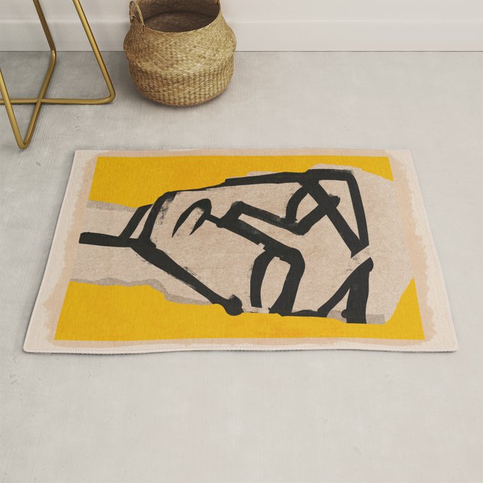 Modern Abstract Art Face 20 Rug Gallery Image 1