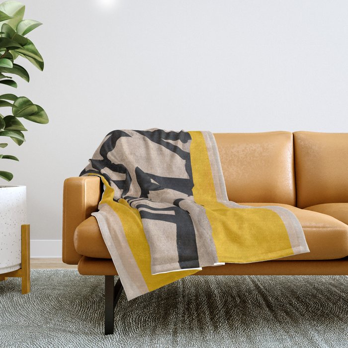 Modern Abstract Art Face 20 Throw Blanket Gallery Image 1