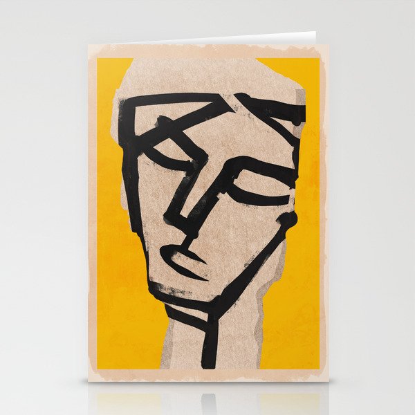 Modern Abstract Art Face 20 Stationery Card Gallery Image 1