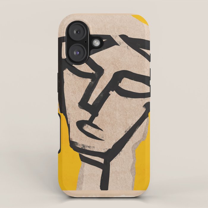 Modern Abstract Art Face 20 iPhone Case Gallery Image 1