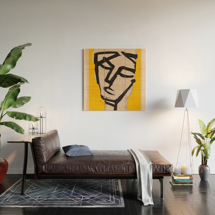 Modern Abstract Art Face 20 Wood Wall Art Gallery Image 2