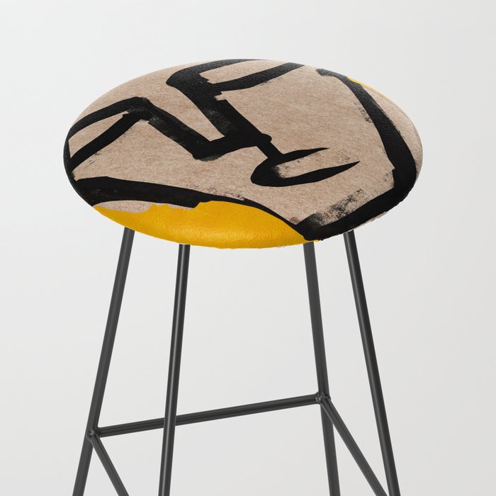 Modern Abstract Art Face 20 Stool Gallery Image 2