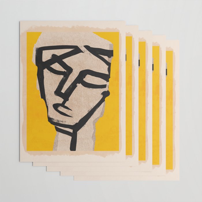 Modern Abstract Art Face 20 Wrapping Paper Gallery Image 3