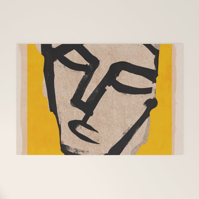 Modern Abstract Art Face 20 Welcome Mat Gallery Image 1