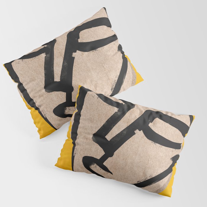 Modern Abstract Art Face 20 Pillow Sham Gallery Image 1