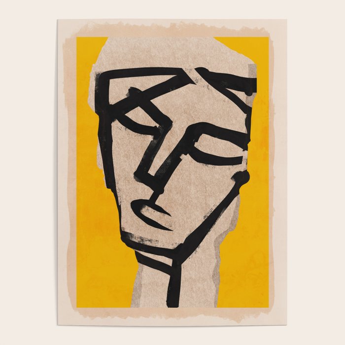 Modern Abstract Art Face 20 Poster Gallery Image 1