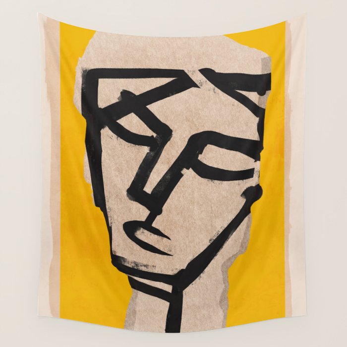 Modern Abstract Art Face 20 Wall Tapestry Gallery Image 4